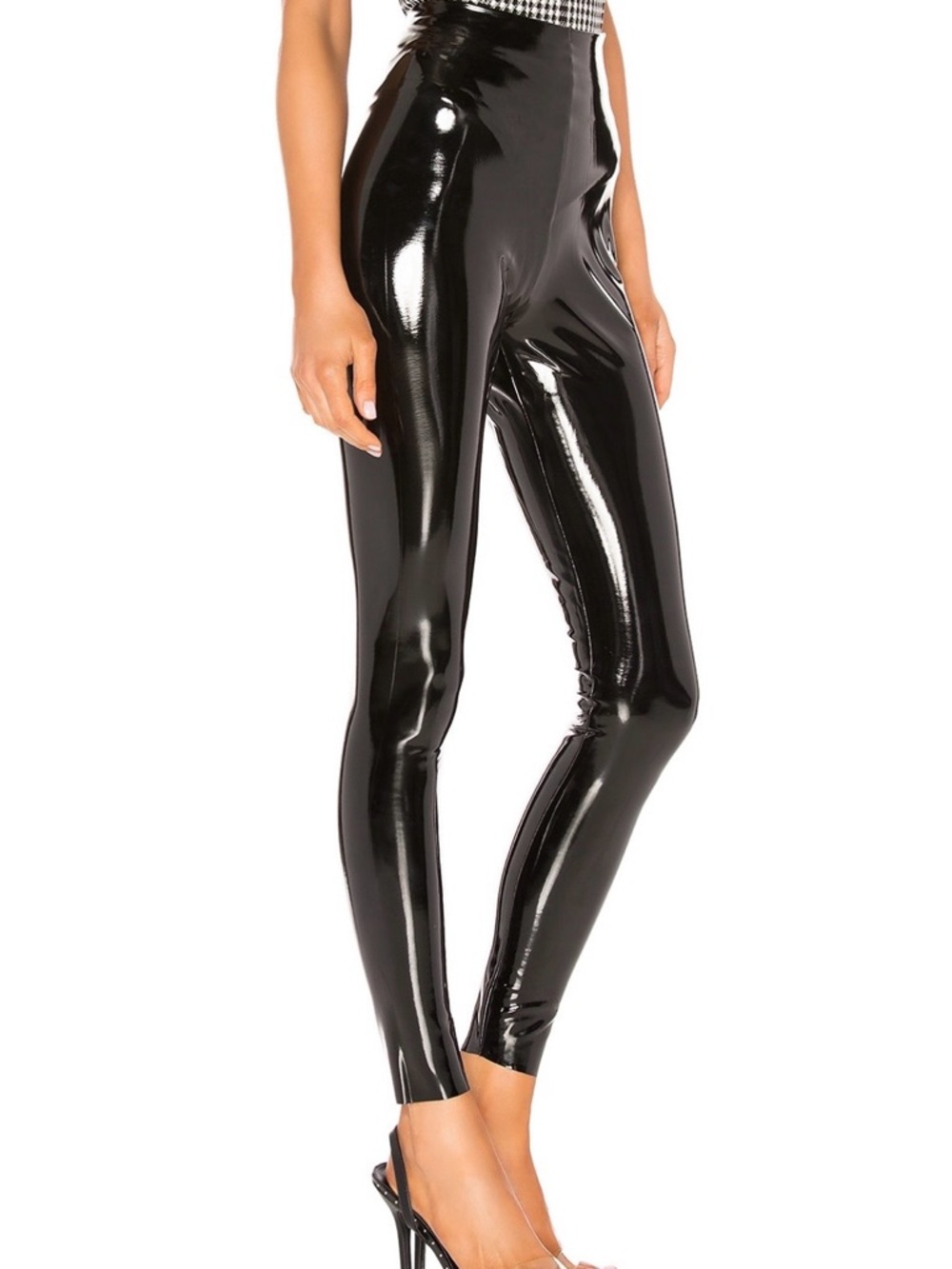 Commando Black Patent High-Waist Leggings - Picture 2 of 6